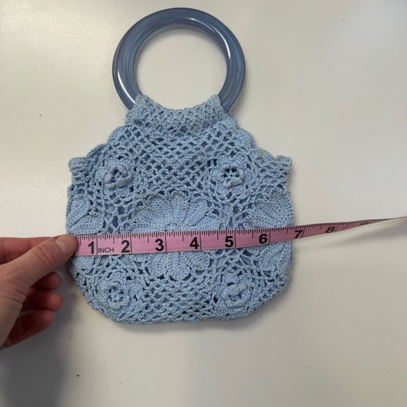 Vintage Gap Blue Crochet Mini Bag - Picture 9 of 10